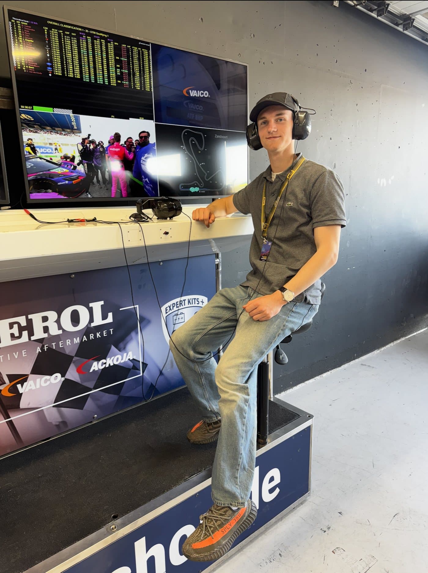 Olivier Werger in the DTM paddock