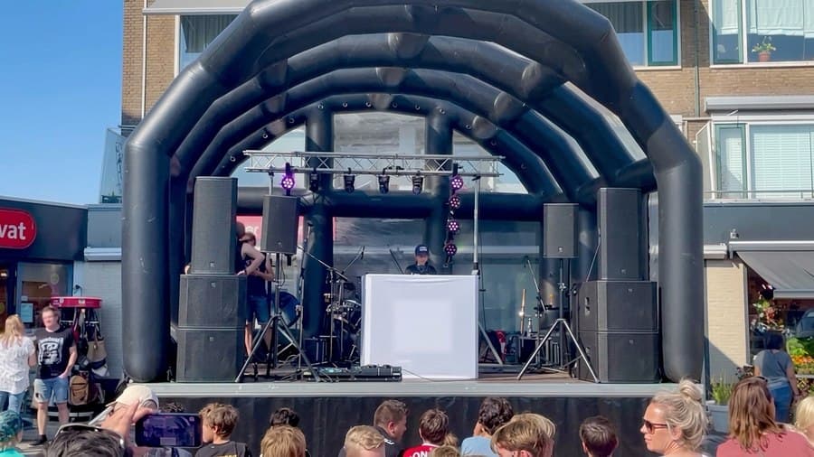 Olivier, age 12, performing on stage